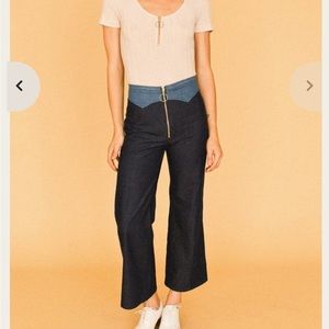 Lykke Wullf Jesse Pant in Two-toned Denim